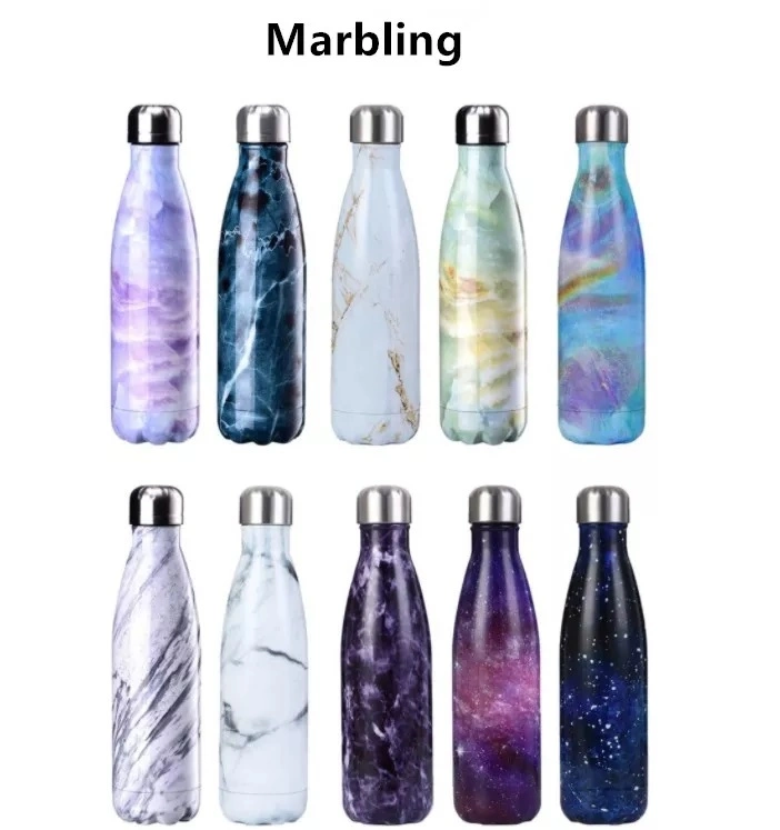 Cola Shaped Water School Water Bottle 500ml Stainless Steel Accessories Sport Metal Customized Logo Style Time Outdoor Tea