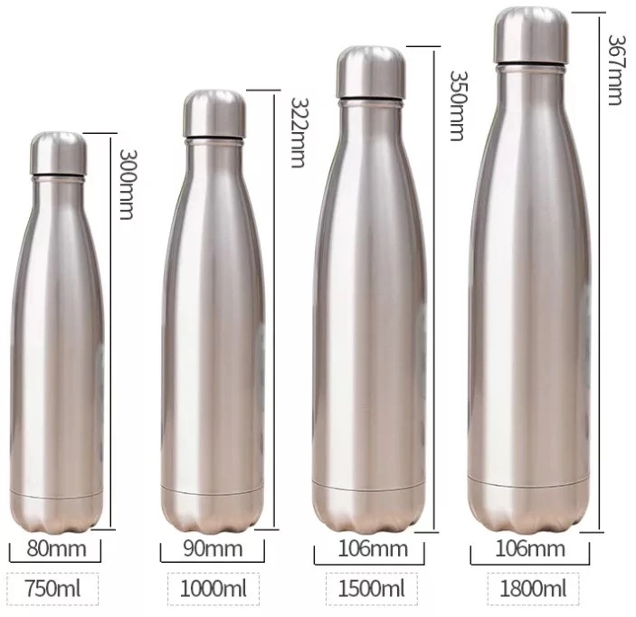 Cola Shaped Water School Water Bottle 500ml Stainless Steel Accessories Sport Metal Customized Logo Style Time Outdoor Tea