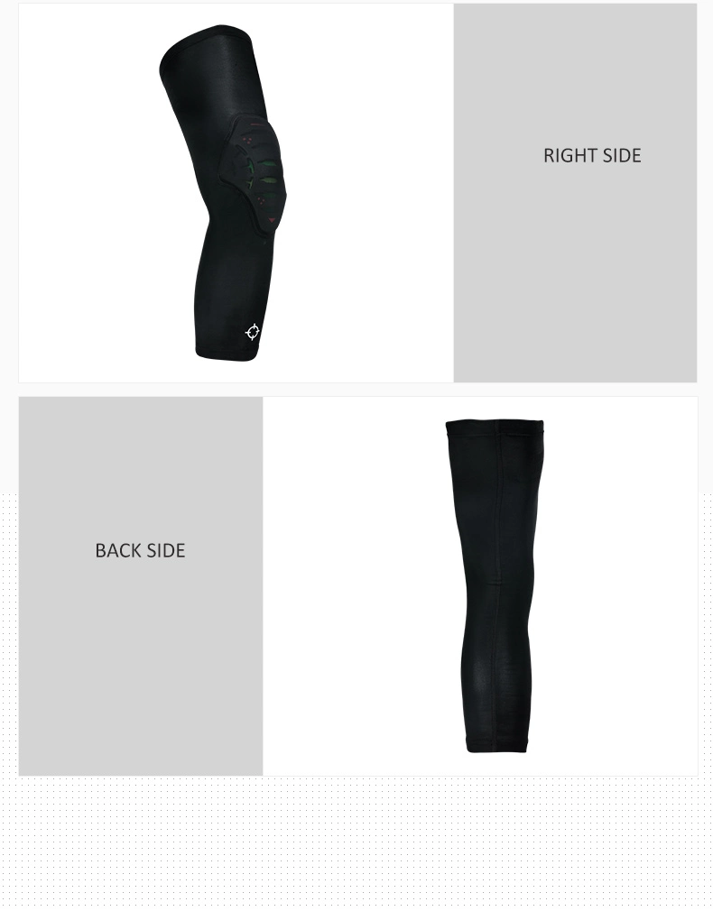 Custom Logo Sports Knee Pads Full Length Knee Brace Support Calf Sleeve Compression Leg Sleeves for Basketball