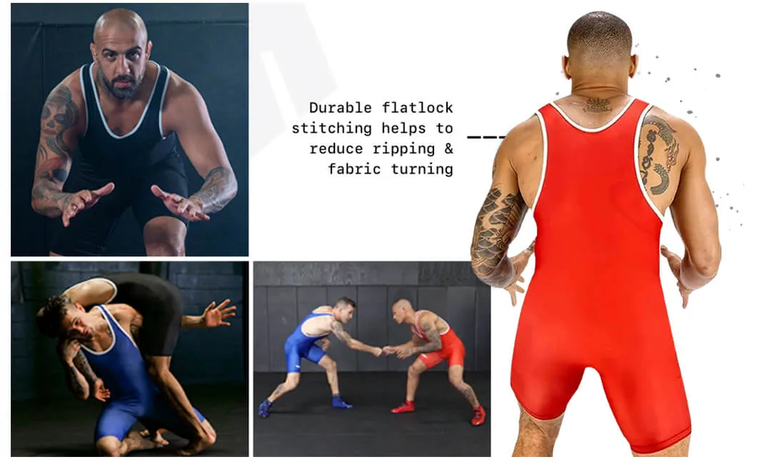 Custom Sports Uniform Athletic Supporters Fight Spandex Sublimation Wrestling Singlets Active Wear