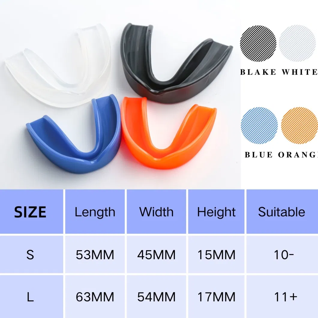 Qtmg-001 Wholesale Single Color Teeth Protector, MMA Boxing Football Sports Mouth Guard Gum Shield with Mouth Guard Box