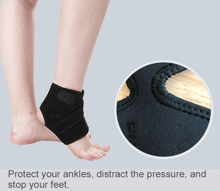 Adjustable Open Sports Protection Sport Anti Sprain Men Foot Heel Neoprene Ankle Support Brace Ok Cloth Ankle Guard