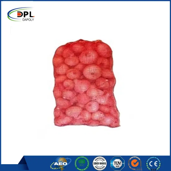 High Density Polyethylene Bag Onion Vegetable Potato and Fruits Mesh Bags Sack with Drawstring