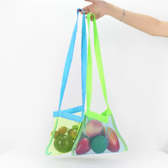 Custom RPET Mesh Long Length Small Size Grocery Packaging Tote Bag